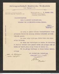 Nachlass Franz Steindachner, Brief von H. Berrer an Franz Steindachner (08.10.1910), Inv.Nr. 24.01, Seite 1